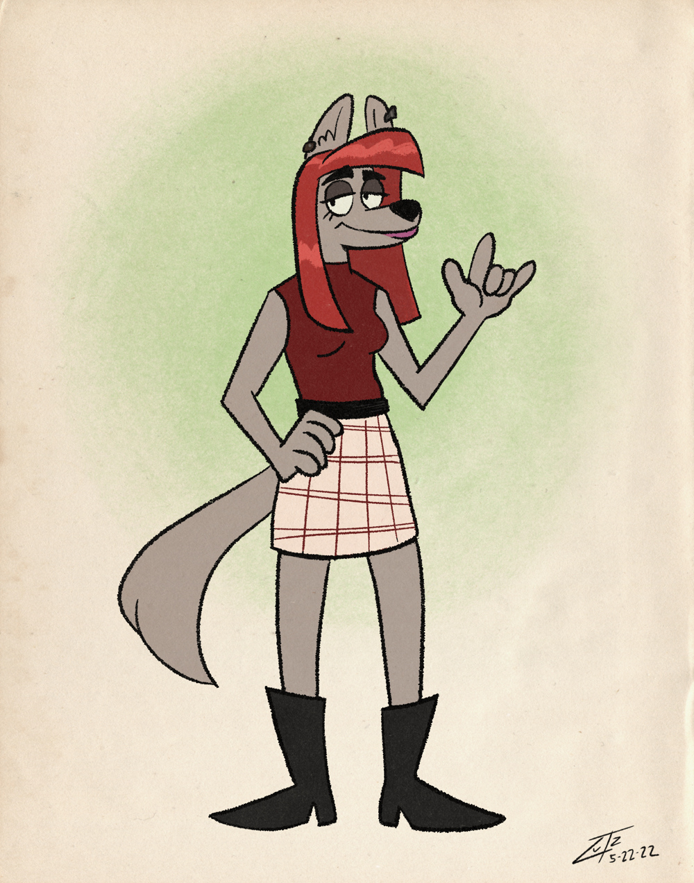 Dagmar thinks about her vampire-werewolf girlfriend.