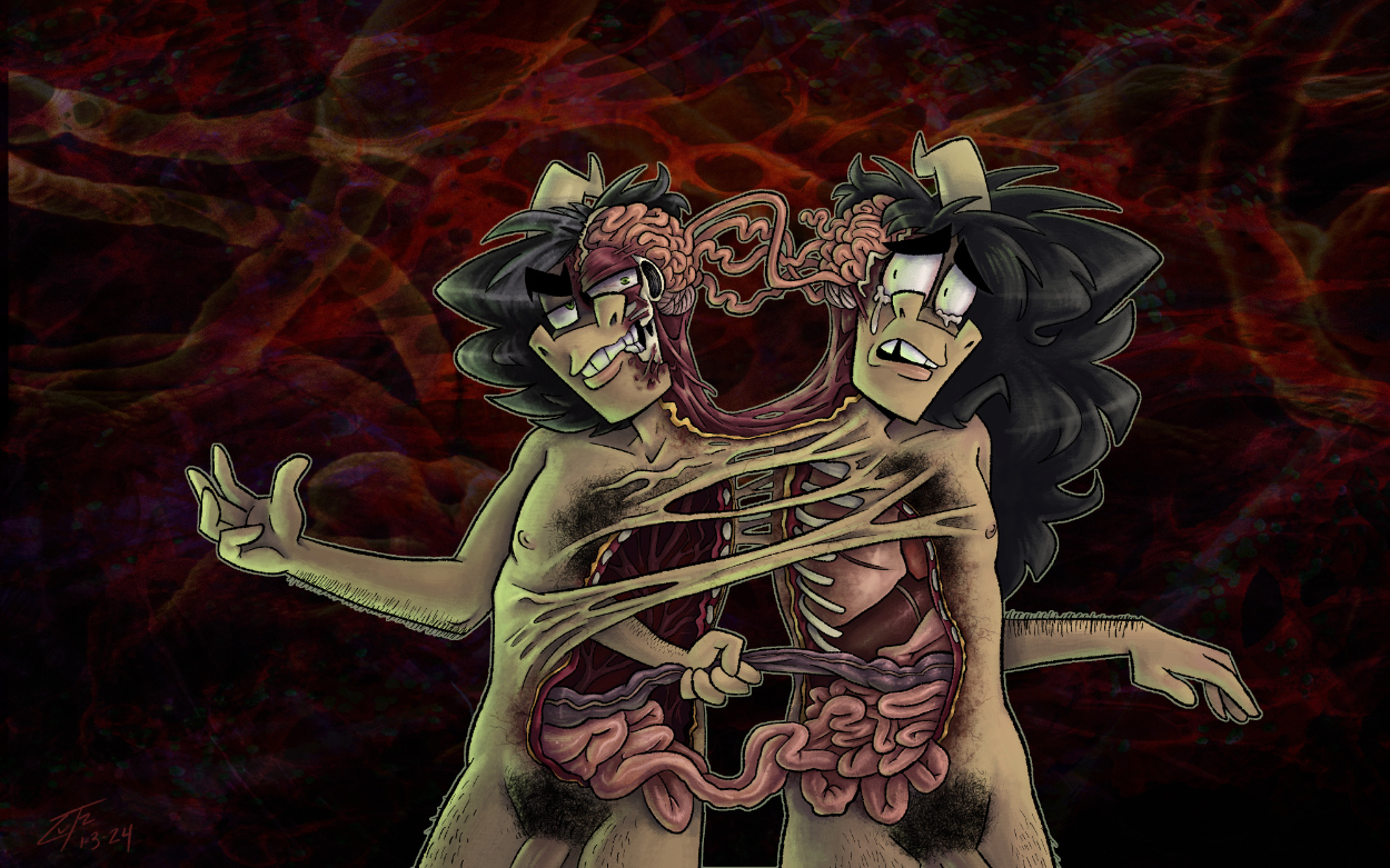 It symbolises the parasitic nature of Gabriel's and Gideon's relationship.
