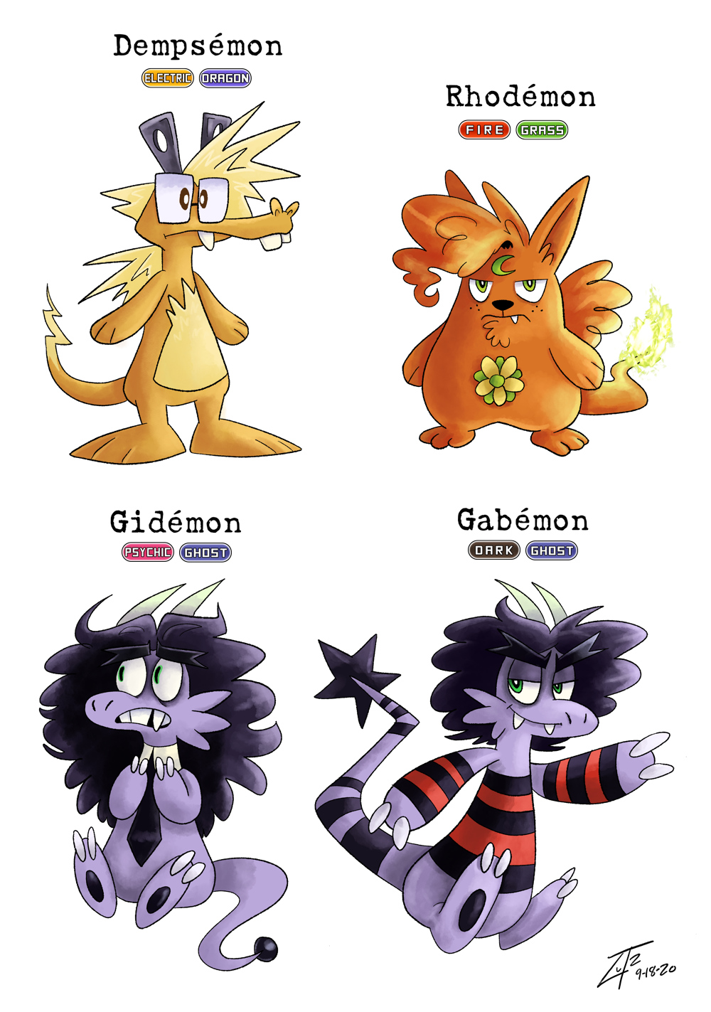 The KNM guys as fakemon.
