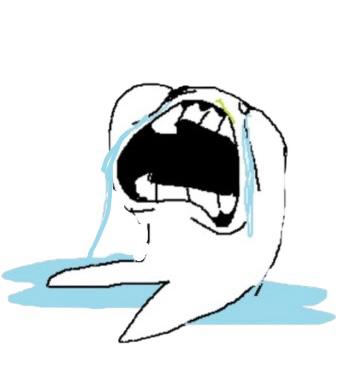 A crude MS-Paint drawing of a screaming, crying face-blob standing in a puddle of its own tears